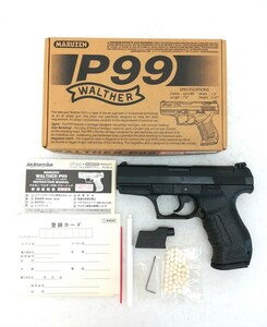 f2162/【動作未確認】MARUZEN マルゼン WALTHER P99 ワルサー P99 ブローバック JASG ガスガン 取扱説明書 箱付き 現状品