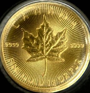 【ご紹介します!】カナダ 2023年メイプルリーフ純金貨 1g 造幣局密封パック 個体番号入 未流通貨 純金の重み現物資産の貴重さを是非