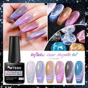 [6pcs]MTSSII* Flash Ray The - cat's-eye magnet gel nails *DC36-41(. photograph first. color 6 color )