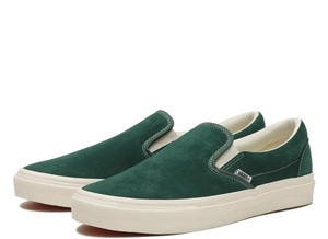 【VANS】 SLIP ON V98CF SUEDE　スエード素材 スリッポン　緑　グリーン　29cm