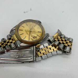 2403H40 ROLEX DATE JUST ロレックス デイトジャスト ref.16233 X番15.... 6ケタシリアル 箱付き 上部ベルトバネ欠損 稼働ok 現状品の画像8