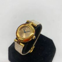 exF0008 Cartier VERMEILカルティエ ヴェルメイユ レディースクォーツ腕時計 QZ sv925 現状品_画像2