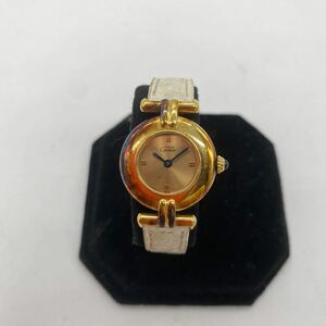 exF0008 Cartier VERMEIL Cartier verumeiyu lady's quartz wristwatch QZ sv925 present condition goods 