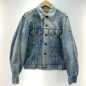 【中古】LEVI'S 70s 71205-0217 デニムジャケット サイズ40L リーバイス インディゴ リペイント[240019448916]