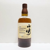 TO1 未開栓 サントリー SUNTORY 山崎 NV 100周年記念ラベル シングルモルト ウイスキー 700ml 43%_画像1