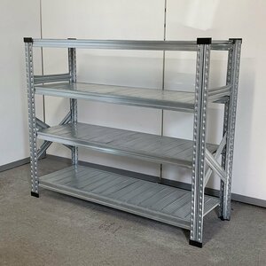 sw17*[METALSISTEM]4 step steel shelf W1280×D410×H1065mm / Italy made metal system SUPER123 light weight rack 