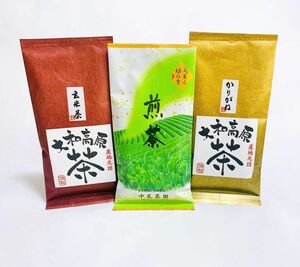 奈良県産　大和茶　煎茶　玄米茶　かりがね茎茶　セット　日本茶　茶葉