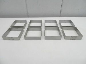 G339◆製菓用品◆角セルクル型8個セット 11×11×Ｈ3cm 栃木 宇都宮 中古 業務用 厨房機器