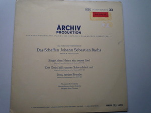 SP08 独ARCHIV盤LP バッハ/モテット集BWV225-227 トーマス/LGO 12時STEREO
