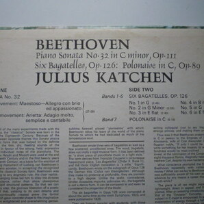 ST16 英LONDON盤LP ベートーヴェン/ピアノ・ソナタ32番、他にOp.126、89 カッチェン 大レーベルの画像2