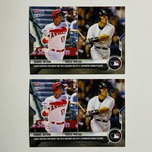 Topps now sport card 2 pieces set large . sho flat pine . preeminence .