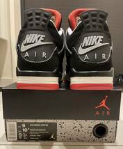 売切Nike Air Jordan4 Retro Bred 2019 US9 27cm 箱 下げ札有 ナイキ エアジョーダン4レトロ ブレッド　308497-060 _画像5