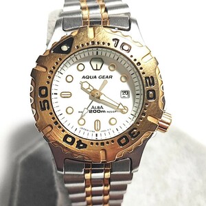  beautiful goods SEIKO ALBA Alba AQUA GEAR aqua gear quartz diver type watch wristwatch QZ lady's wristwatch operation goods operation goods T804