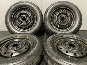 【BS ECOPIA NH100C 145/80R13】夏タイヤ【スチールホイール 13インチ 4J4HPCD100】ハブ径54mm バリ溝　(MTA684)