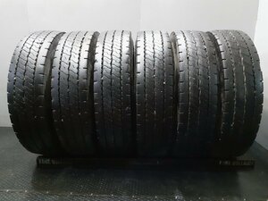 札幌発 引取OK DUNLOP SP521 225/80R17.5 123/122L 17.5インチ トラックタイヤ 夏タイヤ 6本 バリ溝 4t レンジャー ファイター等　(KTS028)