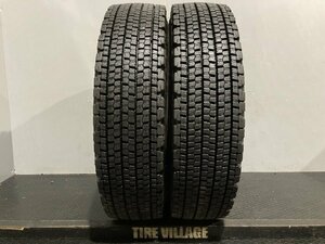 札幌発 引取OK BS W900 225/80R17.5 123/122L 17.5インチ トラックタイヤ スタッドレス 2本 22年製 バリ溝 4t ファイター等　(JRC009)