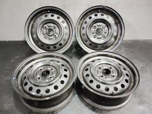 スチールホイール 鉄ホイール 14インチ 4本 4.5J4HPCD100約+43～44 ハブ径54mm　(VHT055)