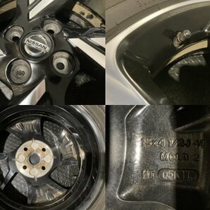 【DUNLOP EC300+ 165/55R15】夏タイヤ【日産 B45 デイズルークス 純正ホイール 15インチ 4.5J4HPCD100+46】バリ溝 ブラポリ (MTX88)の画像6