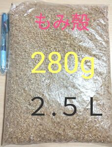 もみ殻　籾殻　２８０g （２.５Ｌ以上）2023年秋