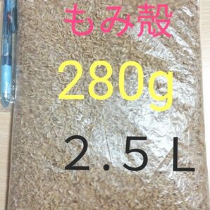 もみ殻　籾殻　２８０g （２.５Ｌ以上）2023年秋