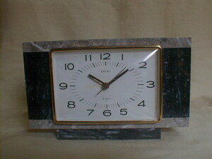 SEIKO　QW905N　高級大理石　15.8x25.3x8cm　3.8kg　三針置時計