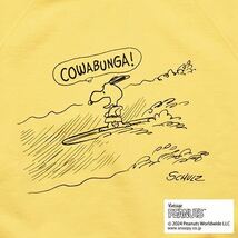 STANDARD CALIFORNIA/スタンダード カリフォルニア SNOOPY × SD Cowabunga Crew Sweat yellow XL 未使用 スウェット _画像3