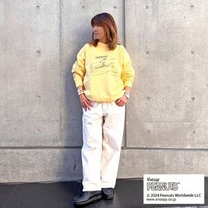 STANDARD CALIFORNIA/スタンダード カリフォルニア SNOOPY × SD Cowabunga Crew Sweat yellow XL 未使用 スウェット 