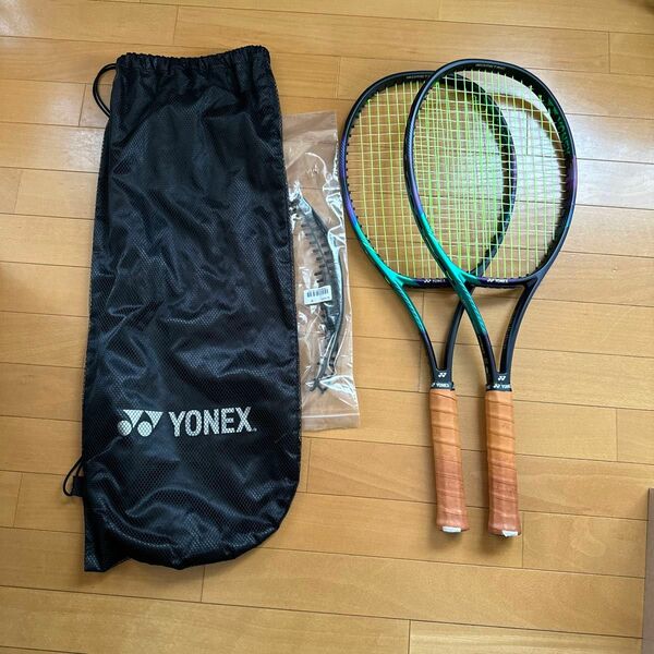 YONEX 2021 VCORE PRO100 G2 300g テニスラケット　2本　レザーグリップに変更　交換用グロメット付き