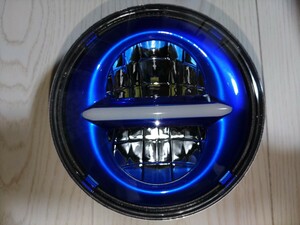 ハーレー　スポーツスター　ダイナ　ソフテイル　5-3/4インチ　LED ヘッドライト　blue