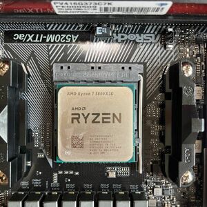 Ryzen 7 5800x3d & a520m-itx & ddr4 16gb セット