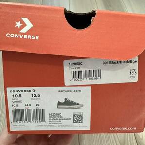 1円〜 新品未使用 CT70 BLACK LOW CUT 29cm US10.5 CONVERSE スニーカー コンバース キャンバス OX の画像7