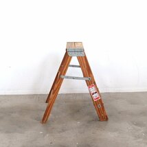 アメリカ ヴィンテージ 3段 脚立 / 木製ラダー stepladder ディスプレイ 店舗什器 ガーデニング アンティーク USA ＃602-15-153-37_画像7