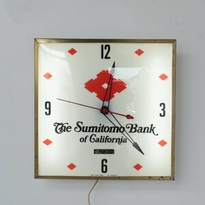 ヴィンテージ PAMCLOCK ウォールクロック / ライト付き時計 アメリカ 三井住友銀行 壁掛け USA 広告 アドバタイジング #502-63-551 　