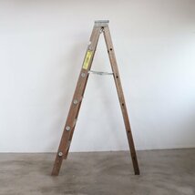 アメリカ ヴィンテージ 6段 脚立 / 木製ラダー stepladder ディスプレイ 店舗什器 ガーデニング アンティーク 雑貨 ＃510-20-173-6_画像6