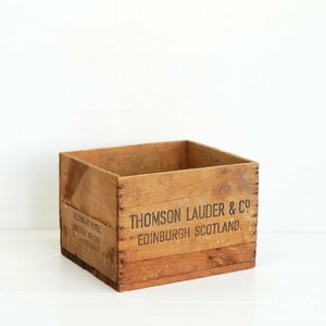 THOMSON LAUDER & Co. ヴィンテージ 木箱 / スコッチウイスキー ウッドボックス 運搬箱 店舗什器 ディスプレイ小物 #602-40-123-219
