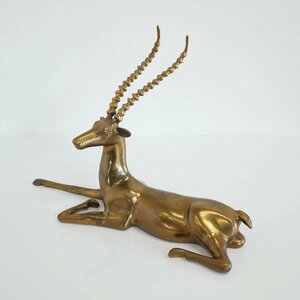 アメリカ ヴィンテージ 真鍮製 動物（インパラ） / 置物 ブラス オブジェ 飾り #506-61-199