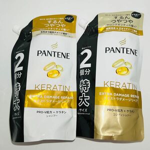 パンテーン エクストラダメージリペア 詰め替え 特大 シャンプー 600ml & トリートメントinコンディショナー 600g