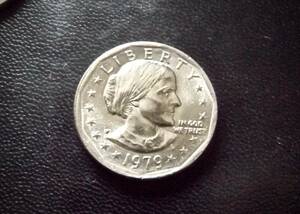 1979年　スーザン　アンソニー　1ドル　　送料無料（8621）　USA貨幣　アメリカ　コイン　お金　　
