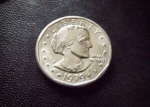 純未使用　1979年　スーザン　アンソニー　1ドル　　送料無料（8629）　USA貨幣　アメリカ　コイン　お金　　