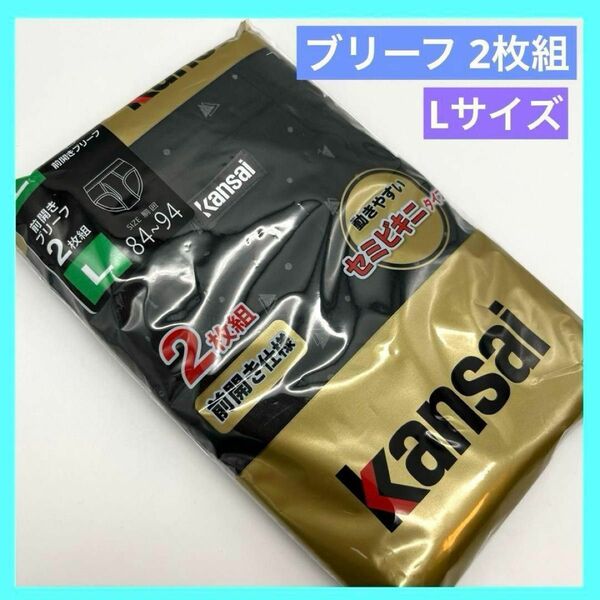 前開き ブリーフ Kansai Lサイズ 84~94 2枚組 × 1袋 未使用品