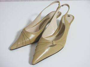  unused ALESSANDRO DELL'ACQUA Alessandro Dell'Acqua leather strap sandals 35 1/2 ( approximately 22.5) beige hj1254