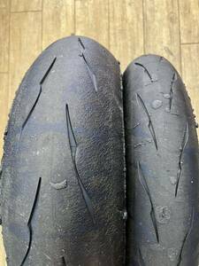 ☆★中古タイヤ ブリヂストン バトラックス R11 120/600R17、180/640R17 前後セット【2023年製造】