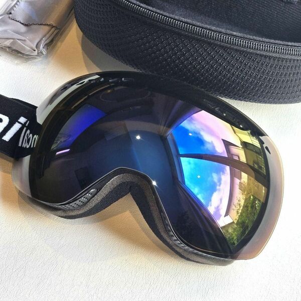 ゴーグル スキー スノーボード UVカット メガネ対応 スキーゴーグル スノーゴーグル 球面レンズ 広角視野 メガネ着用可 防曇