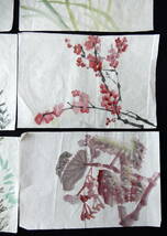 中国絵画　花鳥画　手描き　試作　9枚セット　手本　墨彩画　水墨画　書道　篆刻　２_画像5
