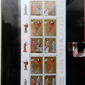 記念切手 切手趣味週間 舞踊図屏風 切手帳 84円切手10枚 令和5年（2023年）発行の画像4