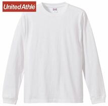 新品 ユナイテッドアスレ 無地 長袖Tシャツ ロンT ユニセックス 白 ホワイト 2枚 XL_画像3