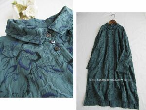 ::: hand made cotton flower embroidery chibieli shirt op :::