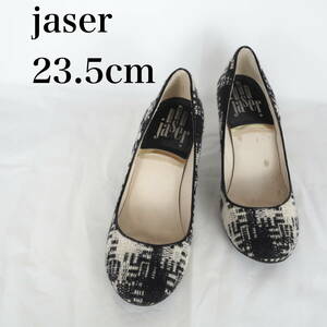 MK5616*jaser*ジャゼ*レディースパンプス*23.5cm*千鳥格子系