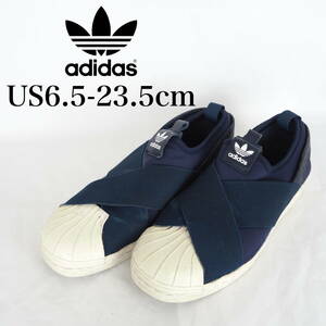 MK5877*adidas*アディダス*レディーススニーカー*スリッポン*US6.5-23.5cm*ネイビー