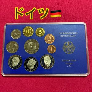 希少 1986年 貨幣ミントセット マルクペニー シュツゥットガルト州造幣局 F